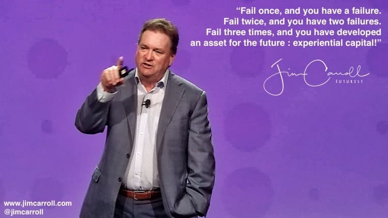 Daily Inspiration: "Fail once, and you have a failure. Fail twice, and you have two failures. Fail three times and you have developed an asset for the future: experiential capital!"